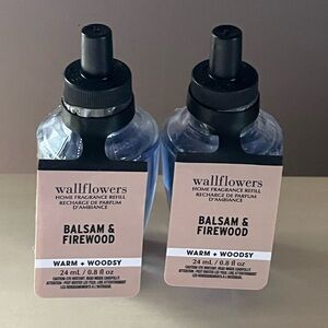 New Two White Barn Bath Body Works Balsam & Firewood Wallflowers Refills